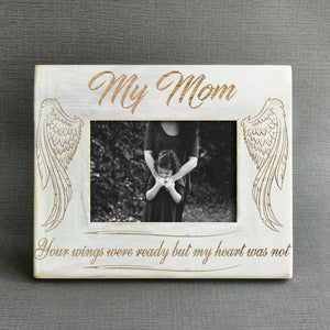 Engraved Memorial Wood Photo Frame