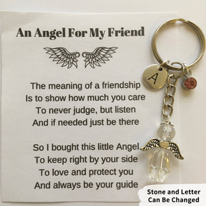 Personalized Guardian Angel Keychain - Best Friend Gift🎁