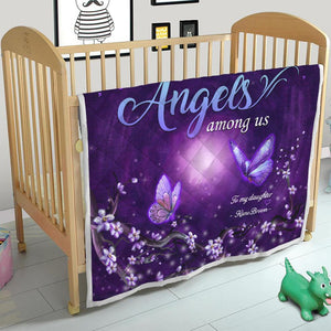 I Believe There Are Angels Among Us - Love Butterflies And Flowers Fleece Blanket
