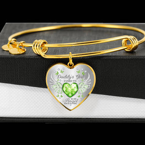 Daddy's Girl Birthstone Heart Bracelet