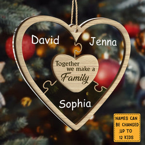 Christmas Puzzle Together We Make A Family Gift For Family Personalized Ornament