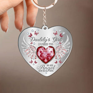 Daddy's Girl Birthstone Heart Acrylic Keychain
