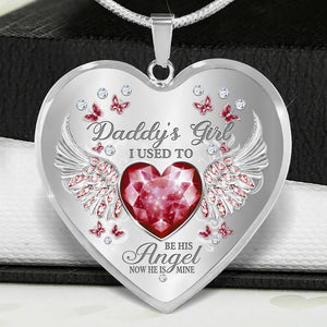 Daddy's Girl Birthstone Heart Necklace