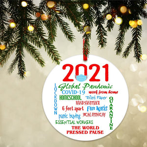 2021 Year to Remember Christmas Ornaments (Porcelain)