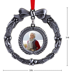 Personalized Metal Angel Picture Frame Memorial Christmas Ornaments