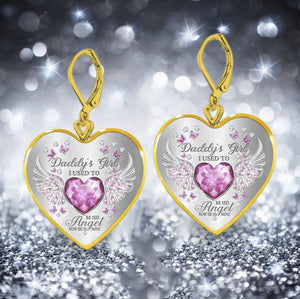 Daddy's Girl Birthstone Heart Earring