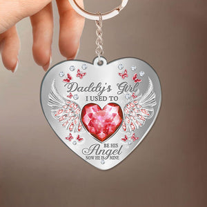 Daddy's Girl Birthstone Heart Acrylic Keychain