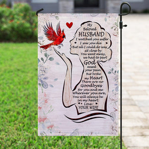 My Beloved Husband Memorial Garden Flag