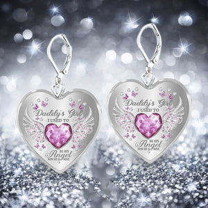 Daddy's Girl Birthstone Heart Earring