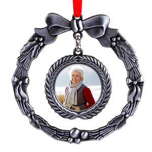 Personalized Metal Angel Picture Frame Memorial Christmas Ornaments