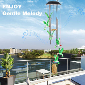 Hummingbird Solar Memorial Wind Chimes