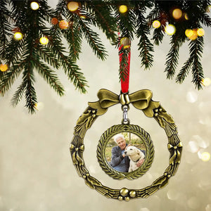 Personalized Metal Angel Picture Frame Memorial Christmas Ornaments