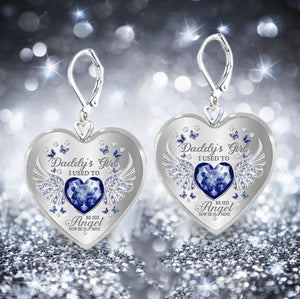 Daddy's Girl Birthstone Heart Earring