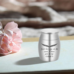 Mini Keepsake Urn for Ashes-God Has You in His Arms, I Have You in My Heart