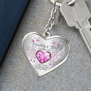 Daddy's Girl Birthstone Heart Keychain