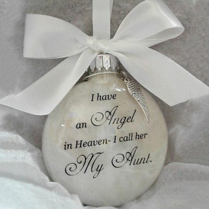 Commemorate ornaments feather ball - Angel In Heaven Memorial Ornament