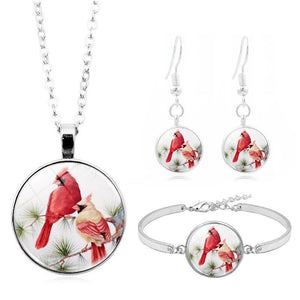 Memorial Cardinal Necklace Set