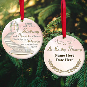 I'd Walk Right Up To Heaven - Personalized Ornament (Porcelain)