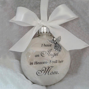 Commemorate ornaments feather ball - Angel In Heaven Memorial Ornament