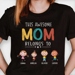 This Awesome Dad Belongs To - Personalized Unisex T-Shirt