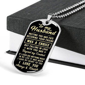 To My Husband Meeting You Was Fate - Gift For Birthday, Anniversary or Any Occasion