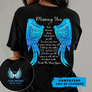 Missing You Until We Meet Again Personalized T-shirt