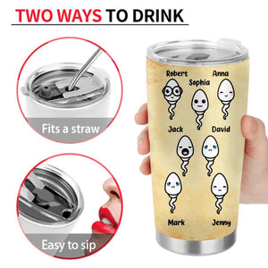 Custom Personalized Chillin' In Dad Balls Tumbler - Father's Day 2022 Gift