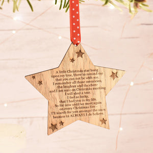 Christmas Star Memorial Ornament