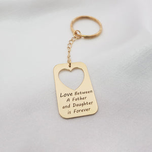 Necklace And Keychain Set For Father And Daughter
