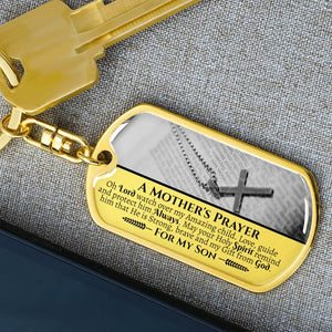 To My Son Keychain - A Mother's Prayer