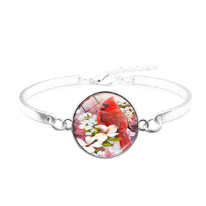 Cardinal Memorial Flower Necklace Set