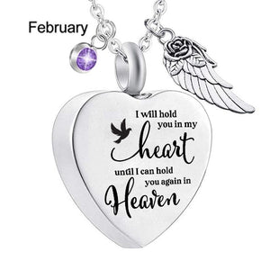 I Will Hold You In My Heart Urn Necklace