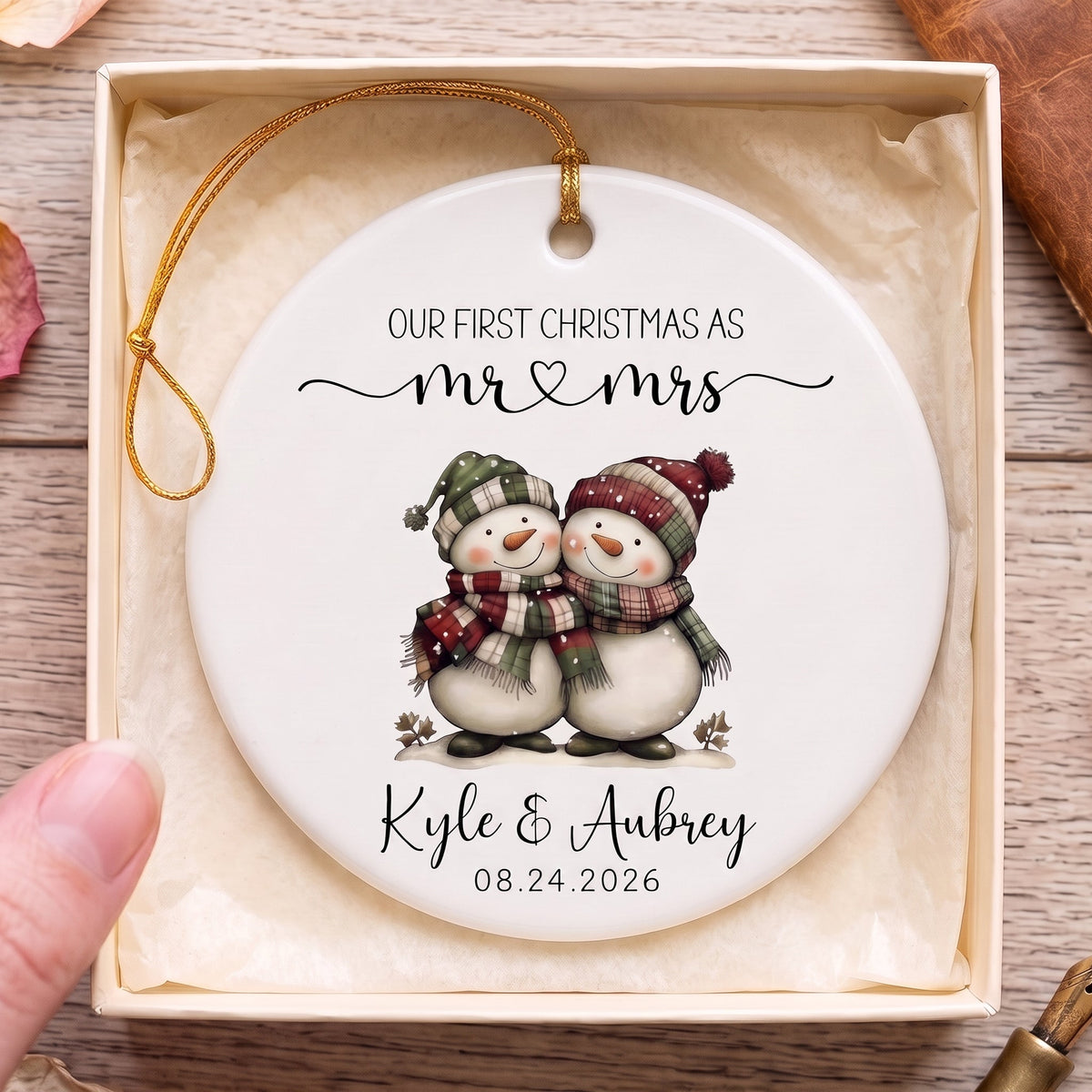 Personalised Our First Christmas As Mr And Mrs Christmas Ornament
