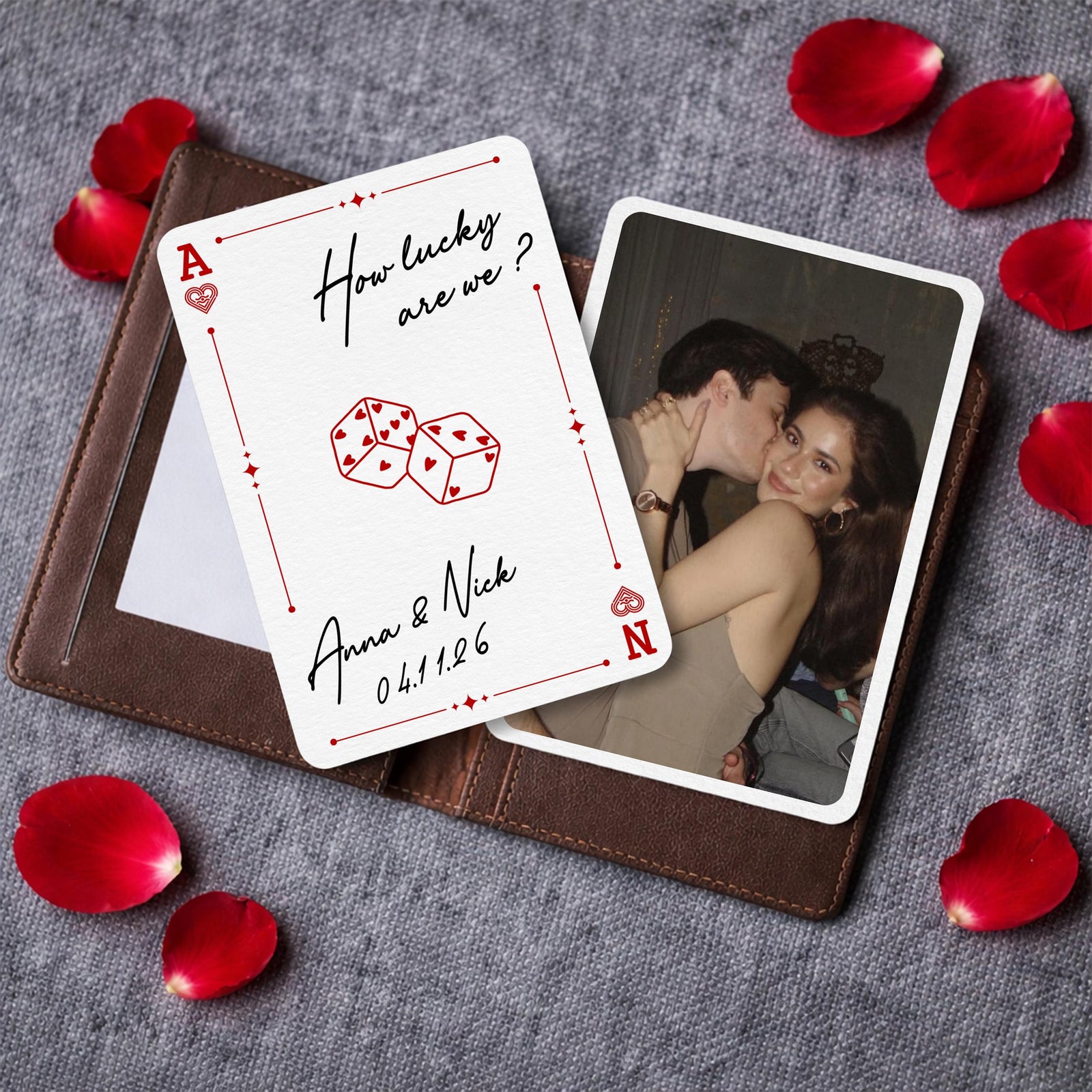 Personalized Couple Metal Photo Wallet Card