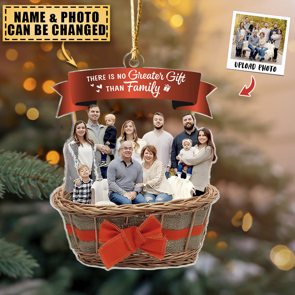 Personalized Photo Mica Ornament - Gift For Family - There is no greater gift than family