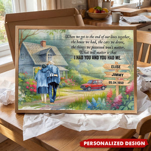 Personalized Family Old Couple Custom Name Romantic Poster