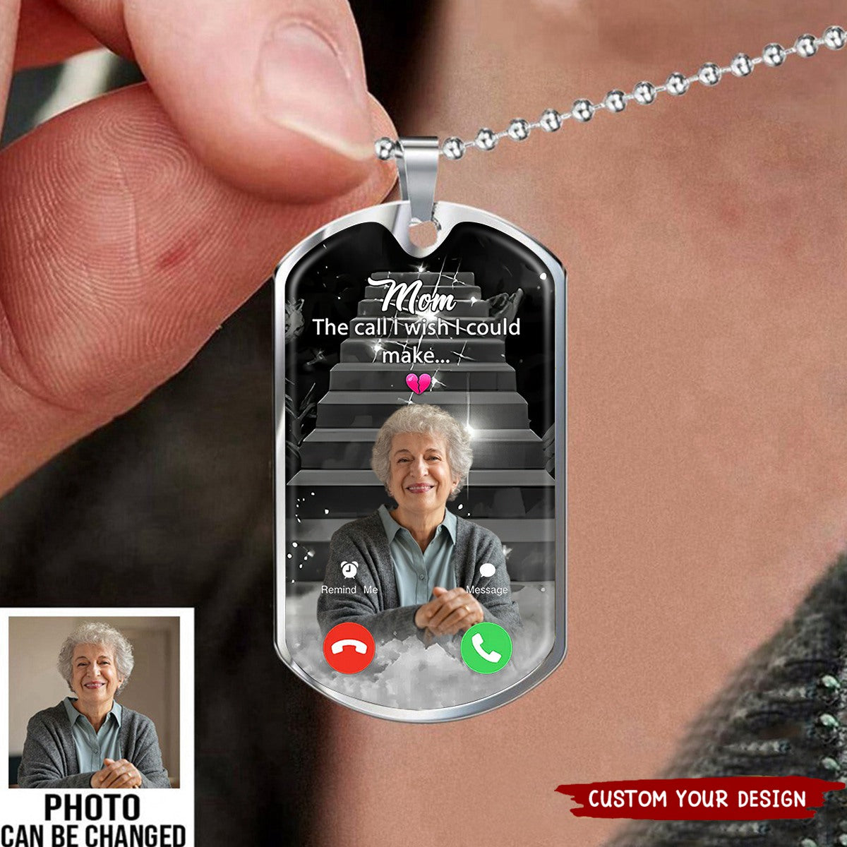 The Call I Wish I Could Take Personalized Dogtag Necklace