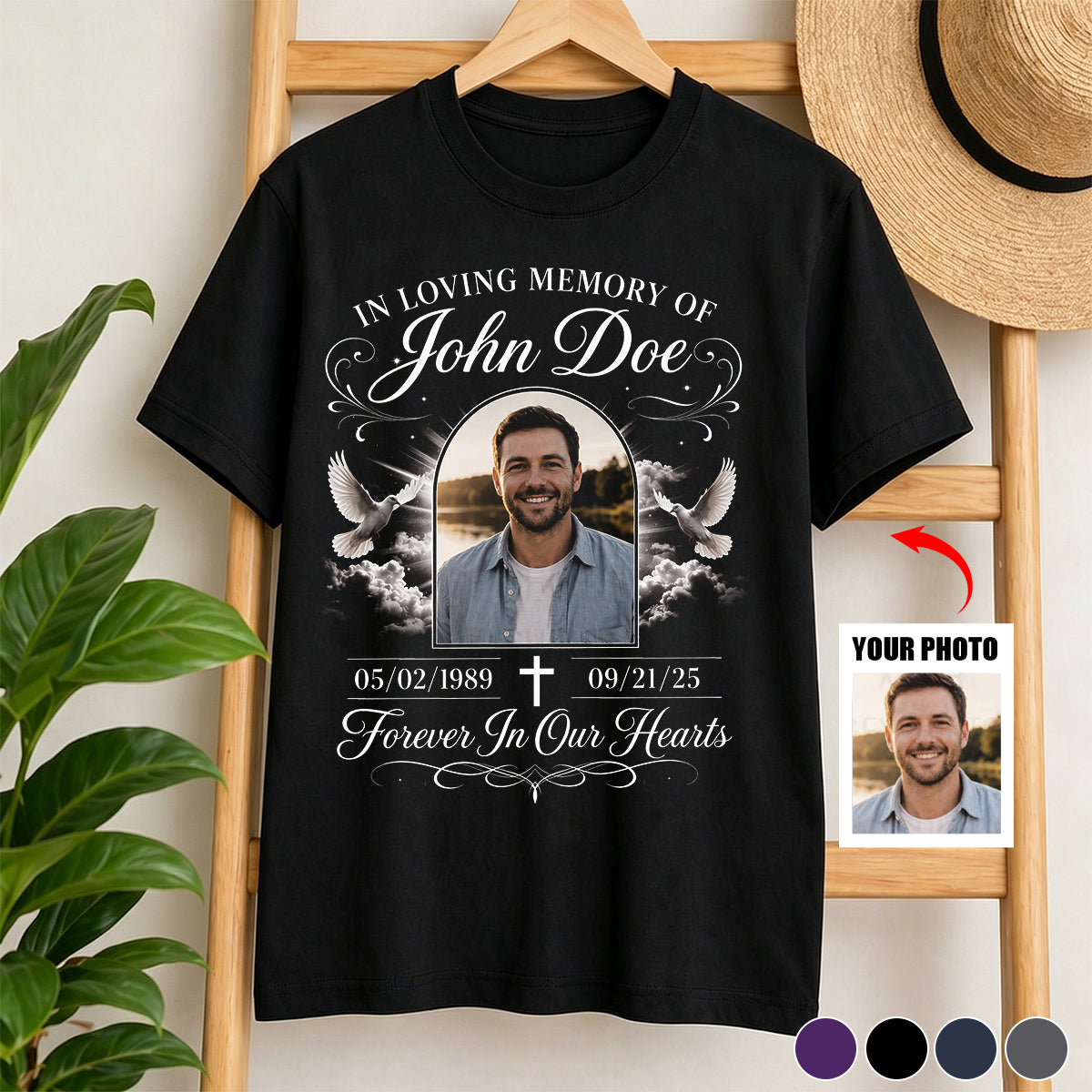 Custom Memorial Photo Shirt, Personalized In Loving Memory T-Shirt