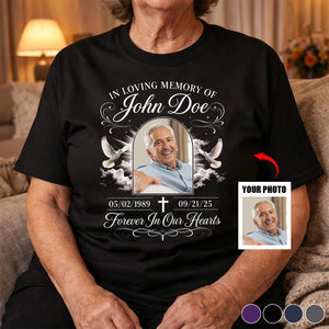 Custom Memorial Photo Shirt, Personalized In Loving Memory T-Shirt