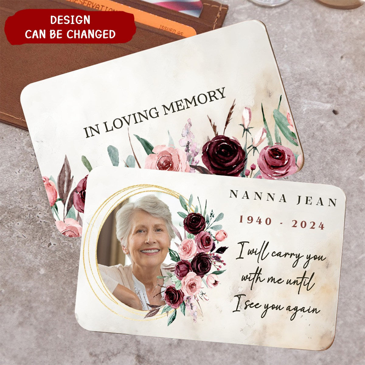 Personalized Photo Memorial Wallet Card