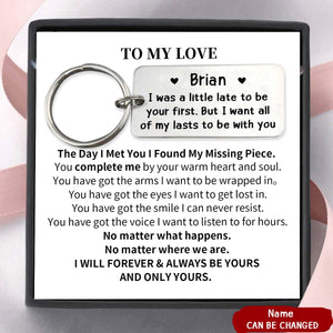 Personalized I Was A Little Late to Be Your First Keychain, Gifts for Couple