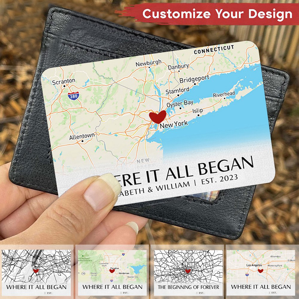Where It All Began - Couple Personalized Custom Wallet Card - Gift For ...