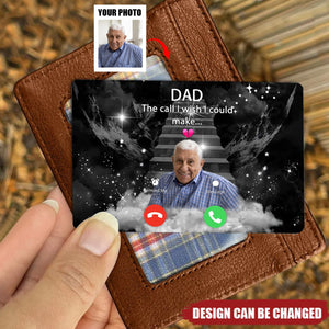 The Call I Wish I Could Make - Personalized Photo Aluminum Wallet Card