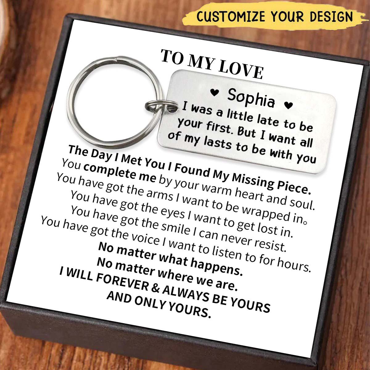 Personalized I Was A Little Late to Be Your First Keychain, Gifts for Couple