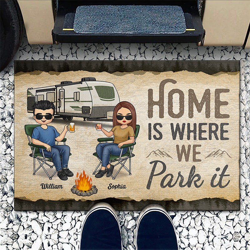 One Campsite At A Time - Camping Personalized Custom Home Decor Decorative Mat