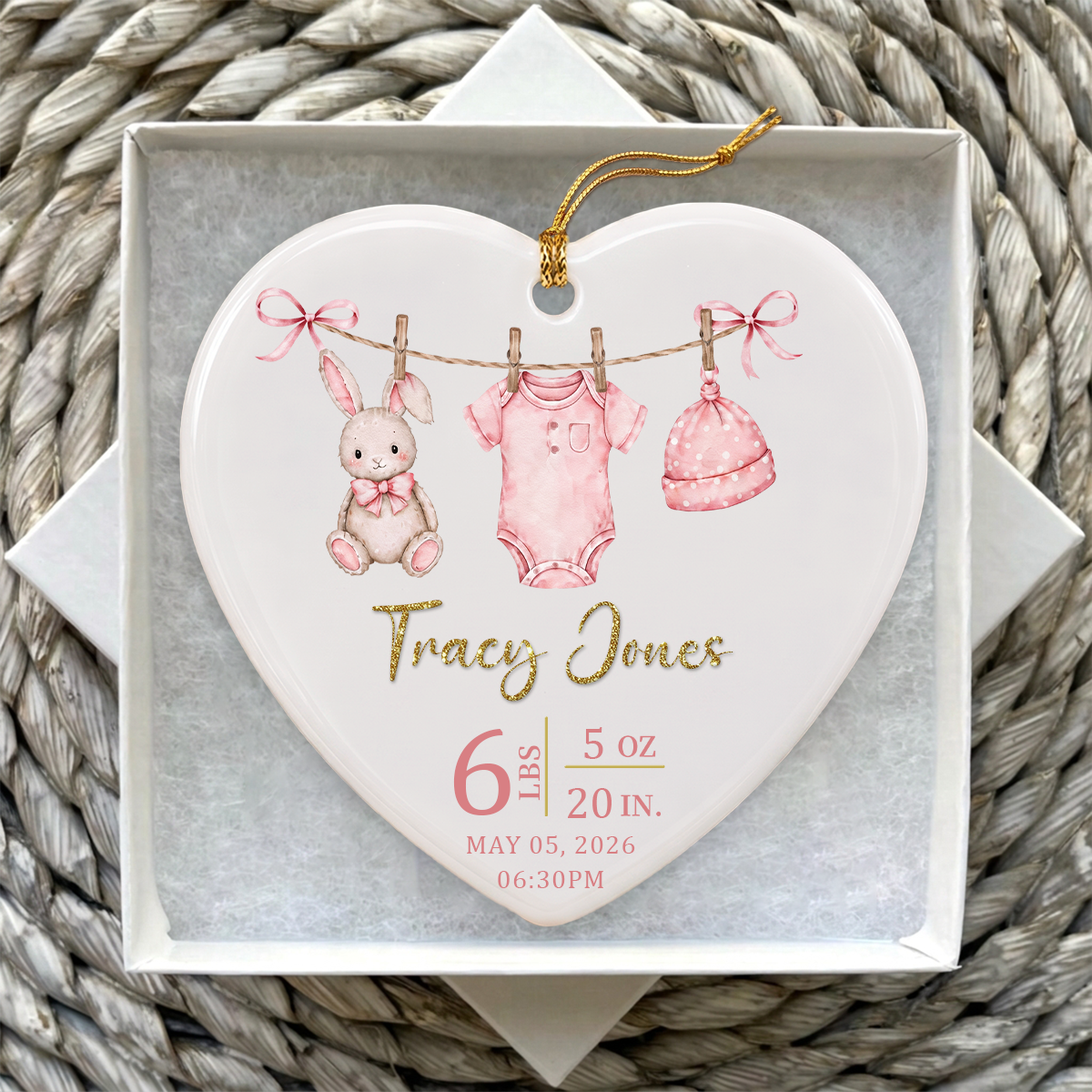 Personalized Baby's First Christmas New Baby Ornament