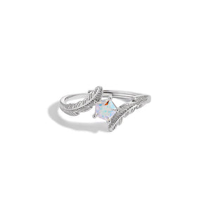 Memorial Feather Plume Ring - Angel Wing Ring