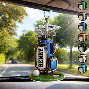 Born To Golf, Personalized Car Hanging Ornament, Gift For Golf Lovers