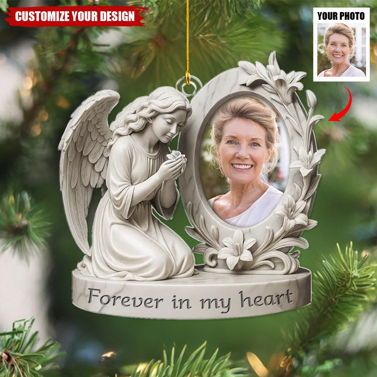 Custom Photo Acrylic Ornament - Personalized Memorial Sympathy Gifts