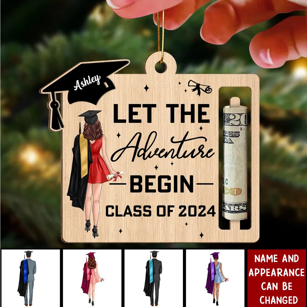 Let The Adventure Begin Personalized Money Holder Ornament